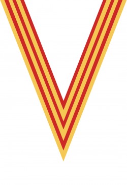 Ruban Médaille  Jaune/Rouge  : 6032