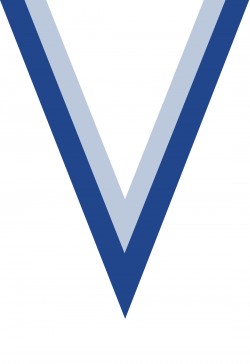 Ruban Médaille  Blanc/Bleu  : 6043