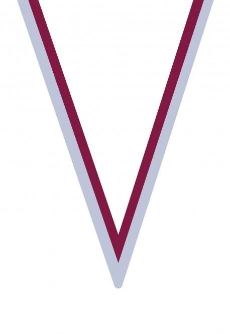 Ruban Médaille  Blanc/Rouge : 6055-1